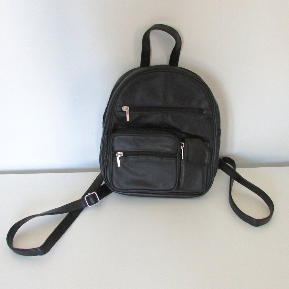 Small black backpack bag
